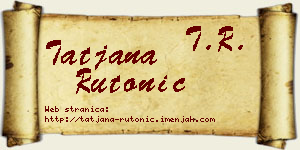 Tatjana Rutonić vizit kartica